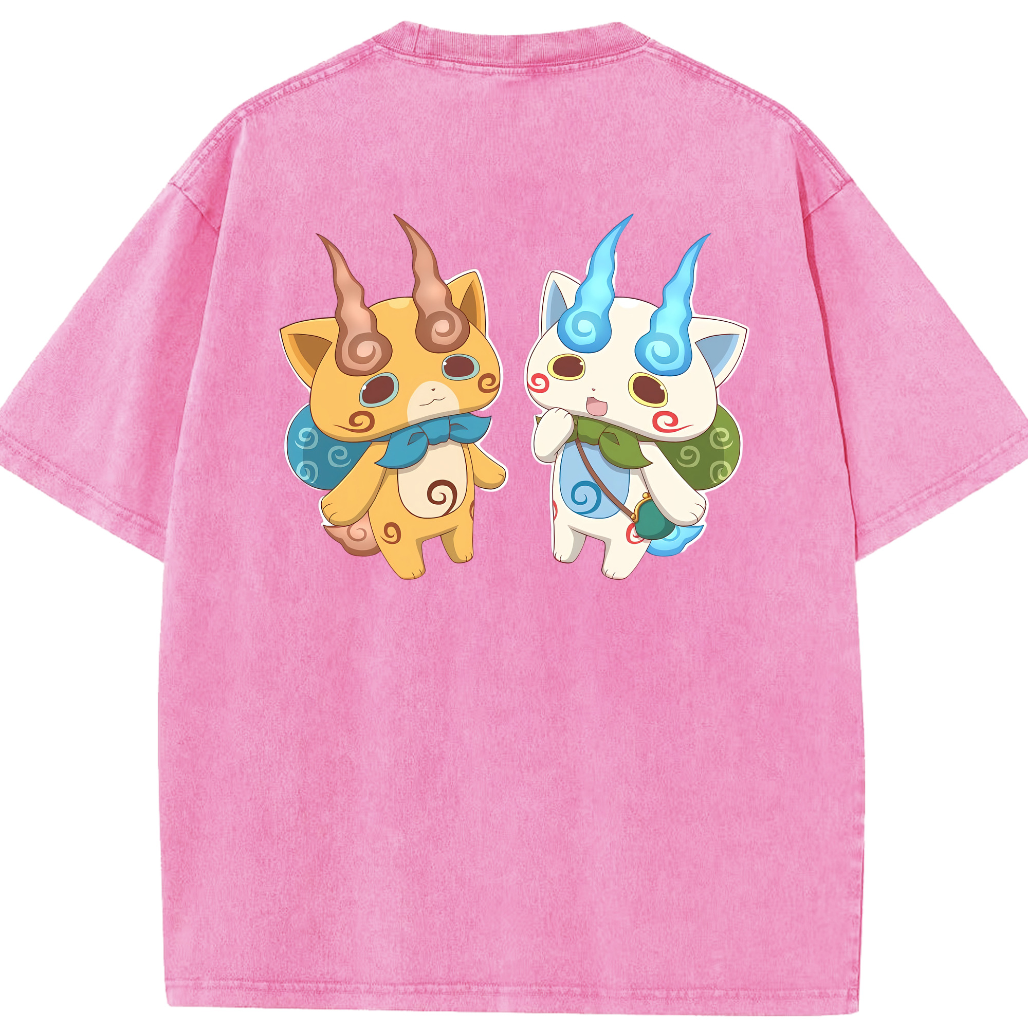 （画像用） 妖怪ウォッチ Yo-kai Watch 綿100% ヴィンテージ風 半袖Tシャツ（背面プリント）